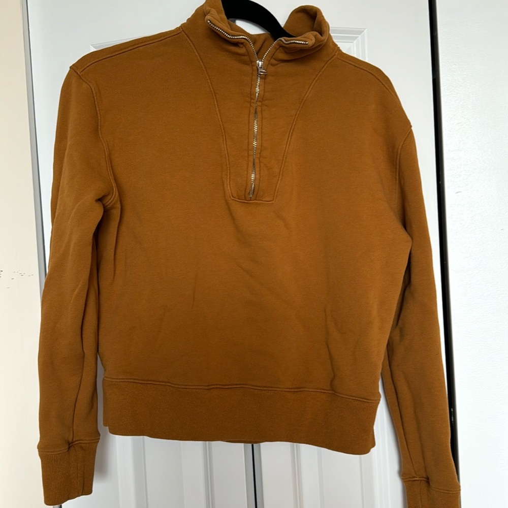 Nili Lotan quarter zip cotton sweatshirt.